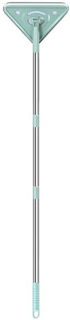 ulafbwur Trapeador de limpieza multifuncional desmontable con mango largo, giratorio de 360°, ajustable, trapeador triangular húmedo y seco para ventana, pared, techo, piso corto