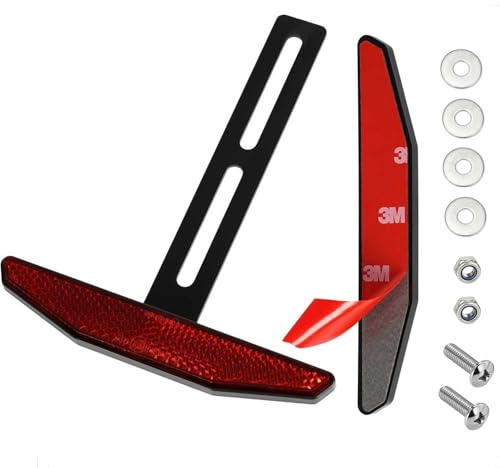 evermotor Catadióptrico Moto Trapezoidal, Soporte T Largo, E4, 2 Uds | Reflector, Homologado E, Rojo, Scooter, Bicicleta