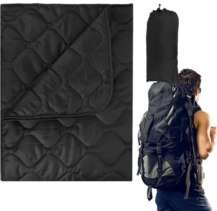 Yiurse Coperte da campeggio per la stagione fredda,Coperta da campeggio | Coperta da viaggio per esterni ripiegabile e antivento | Trapunta calda multifunzionale per la stagione fredda, trapunta