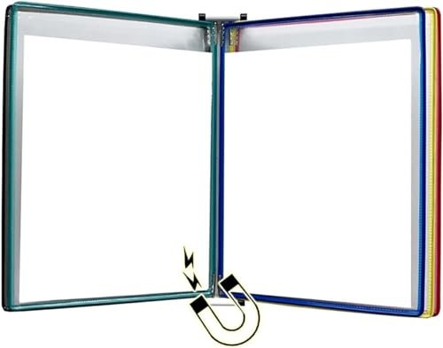 Hängemappen-Organizer für die Wand, Magnetischer Dokumentenhalter A4, Wandvitrine, Aktenhalter(Color:Color)