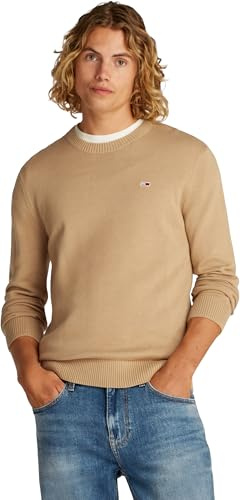 Tommy Jeans Herren TJM Slim Essential Light Sweater Dm0Dm18895 Pullover, Beige (Relic Tan), XXL