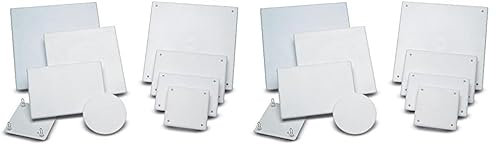 FAMATEL - Coperchio della scatola da incasso | Con viti | 200x200 mm | Grigio (Confezione da 2)