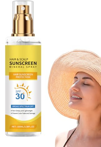 SPF 30 Salons Et Cheveux Suncreen Mist, Crème Solaire Aux Cheveux, Spray De Protection Des Cheveux Et Du Cuir Chevelu, Protection UV, Protège Le Cuir Chevelu Et Les Cheveux Du Soleil, Non Gras