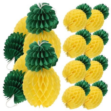 HOLIDYOYO 1 Satz Party Dekoration Obst Wabendekoration Ananas Tischdekoration Strandparty Fake Party Zubehör Festival Dekorationen Pride Jack Ananas Requisite Tropisch 9 Stück