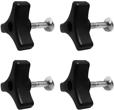 4 Sets Rasenmäher-Griffschrauben, Universal-Rasenmäher-Griffknöpfe, langlebige Rasenmäher-Flügelmutter und Bolzen, dreieckiger Knauf, Schrauben-Set für die meisten Rasenmäher