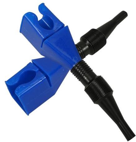 Ciieeo Kit de 2 Embudos de Plástico Plegables para Aceite de Motocicleta y Transmisión Manguera Flexible y Abrazadera para Uso Portátil en Carretera