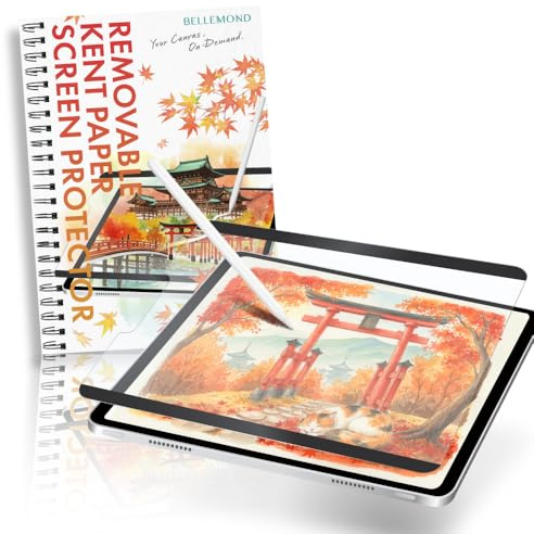 BELLEMOND Magnetic Kent Paper Screen Protector for iPad Mini 6 & A17 Pro | Made in Japan, Smooth Kent paper surface, Removable and reusable, Reduced pencil tip wear for sketching and notes