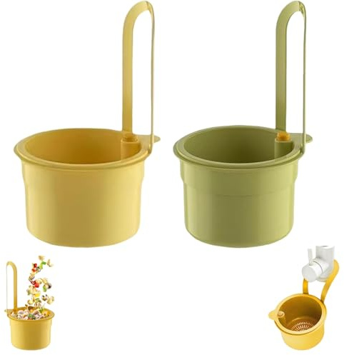 2 PCS Sieb für Spülbecken, Abtropfkorb für Spülbecken Set, Spülbeckensieb,Praktischer Küchenhelfer zum Organisieren und Trocknen von Geschirr,Ideal Verhindern von Verstopfungen