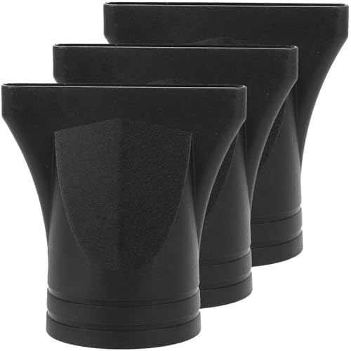 FIXOSHEE Beccucci Diffusore in Plastica Nera Set 3pezzi per Asciugacapelli Riutilizzabili e Resistente ad Alte Temperature Accessori Professionali per Parrucchieri e Styling