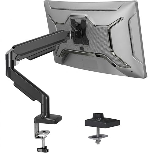 Meridiana Supporto Monitor Schermi da 10 a 32 Pollici | scrivania gaming, monitor pc, VESA 75 \ 100, Supporto pc Regolabile fino12 kg Girevole e Regolabile in Altezza e inclinazione