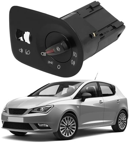 Anlseiod Interrupteur de phare antibrouillard compatible avec Seat Ibiza IV - Interrupteur de commande pour feu principal - Remplace OE 6J1941531J 6J1941531A 6J1941531AL