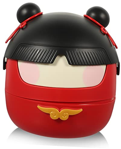 VOSAREA Poubelle De Bureau Créative En Plastique Rouge Taille Compacte Couvercle, Poubelle Petite Pour Bureau Cuisine, Bac De Rangement Élégant Pour Domicile Et Salle à Manger