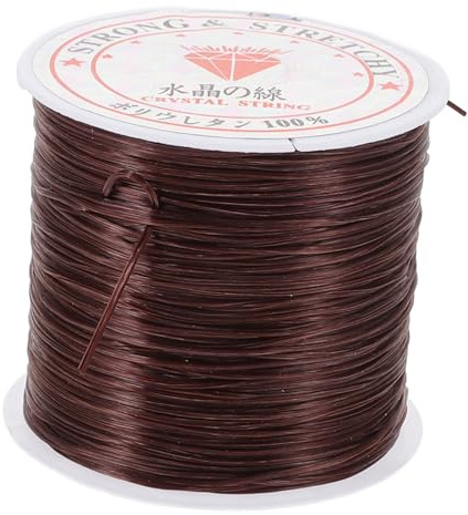 Healeved Hilo Elástico Plano 0,6 Mm Marrón Para Extensiones De Cabello, Cuerda Elástica Resistente Sin Marcas, Uso Profesional y Diy, Diseño Invisible y Alta Durabilidad