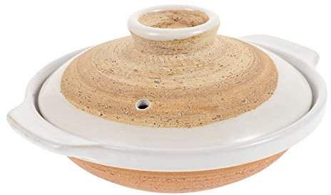 Cabilock Olla de Cerámica Japonesa para Guisar 18 Cm, Cazuela Resistente al Calor, Apta para Cocina Doméstica y Estofados Tradicionales