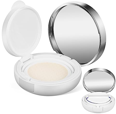 Healvian 2pezzi Scatola per Cipria Cuscino in Piccolo Contenitore per Cipria Sfusa Custodia Ricaricabile per Trucco Corpo e Spolveratura per Donne Adolescenti e Ragazze