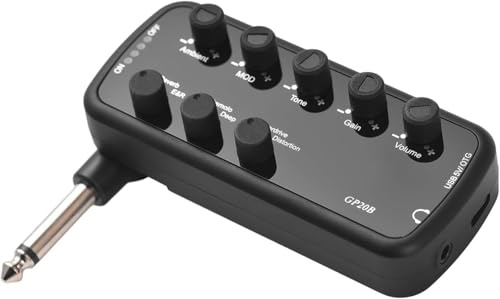 Basförstärkare Miniförstärkare Bärbara Hörlurar Basförstärkare Plug And Play För Elbas Musikinstrument 3 Inbyggda Högtalarsimuleringar, Black, Bass