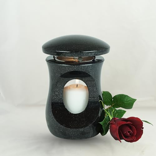 designgrab Grablampe Design-Petit mit Sichtfenster aus Granit Schwedisch Black