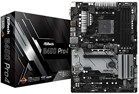 MB ASRock B450 Pro4 AM4 ATX D-Sub/HDMI/DP DDR4 Retail
