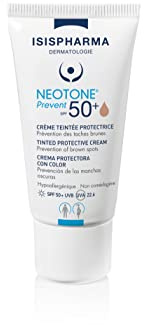 ISISPHARMA NEOTONE PREVENT SPF 50+ - Crema protectora con color SPF 50+ Filtros solares contra UV, UVB, Luz azul - Adecuada para pieles sensibles y mujeres embarazadas - Productos franceses