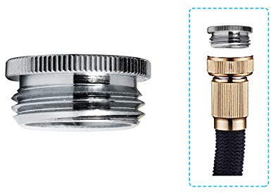 Garden Hose Adapter for Female G1/2 to Male 3/4'' GHTM Chrome, 1-Pack