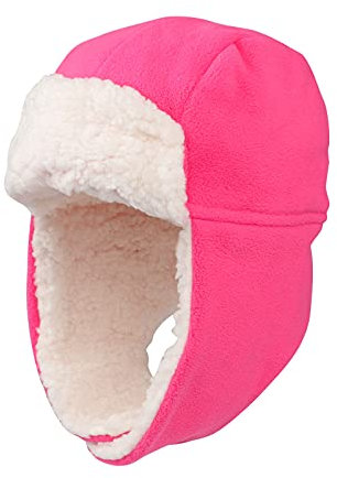 YJZQ Winter Kinder Fliegermütze Lammwolle WinterMütze mit Ohrenklappen Winddicht Warme Pilotenmütze Verdickte Wintermütze mit Ohrenschützer Verstellbar Trappermütze Jungen Mädchen Skimütze Outdoor