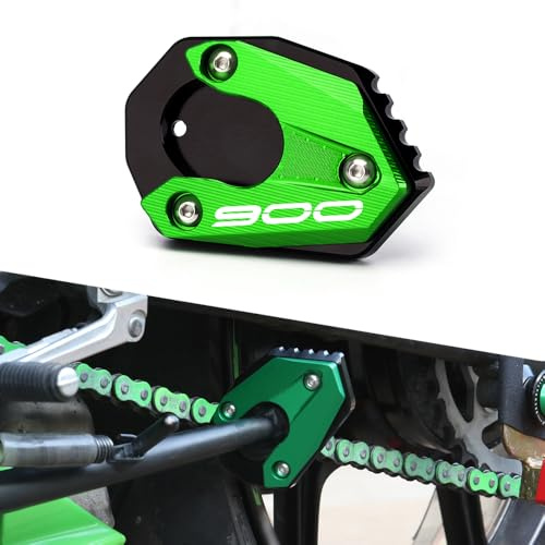 Modeer Kompatibel mit Z900 2017-2025 Motorrad CNC-Stütze Verlängerungsplatte Ständer Seitenständer Pad z 900 z900 Zubehör (Grün)