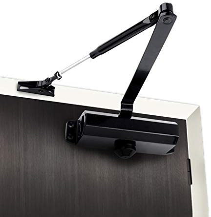 BOSUGE Cierrapuertas, Bisagras, Cierrapuertas De Aleación De Aluminio Ajustable Comercial Ligero, Cierre Suave con Cierrapuertas Domésticos Hidráulicos Operados con Brazo Ajustable Automático
