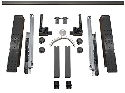 vasalat Sockelbeschlag BLUM Space-Step Set mit Querprofil und Distanzleiste 410 mm, grau