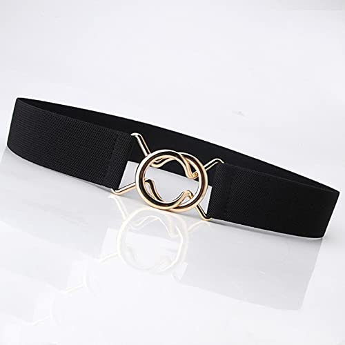 Einfache elastische Taille Kummerbunds Kleid Slim Taillengürtel für Frauen Metall Ring Schnalle Korsett Gürtel