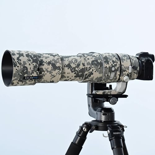 ROLANPRO Copriobiettivo impermeabile per Canon RF 200-800 mm F6.3-9 è USM copertura antipioggia custodia protettiva per obiettivo Canon RF 200 800 - #UCP grigio mimetico digitale impermeabile