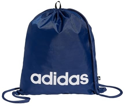 adidas Unisex Linear Gymsack Shoe Bag, Dark Blue/White, One Size