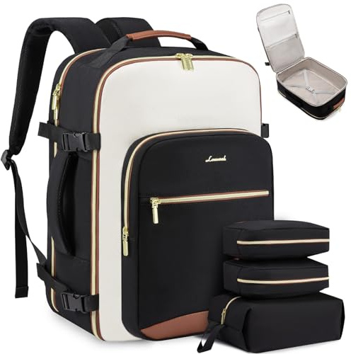 LOVEVOOK Sac à Dos Voyage Cabine Avion Bagages Valise Easyjet Ryanair 50L Femme Homme Étanche Pour Ordinateur Portable Sac Porté Dos Backpack pour Travail École Loisir