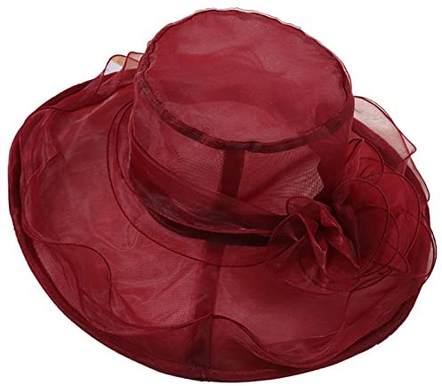 Generic Damenhut Organza Hut Hochzeit Sonnenhut Blumen Strandhut Anlasshut Brauthut Strohhüte Sommerhut Damen Hüte Hut Damen Sommer Hut Mit Schleier