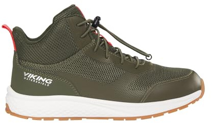 Viking Unisex barn Impact Mid Wp Slking Walking Shoe, OLIV, 35 EU