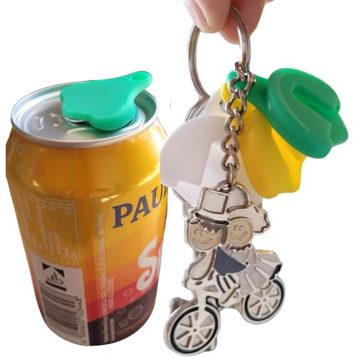 Abrelatas y cierre universales, juego de 5 colores para latas de bebidas, ideal para abrir y cerrar, protege las uñas, perfecto para fiestas, picnics y oficina