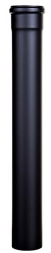 ALLINOX Tubo In ACCIAIO NERO 2 MTL Per Stufa a Pellet o Legna Canale Da Fumo Modulo CANNA FUMARIA Per Interno Estrazione Fumi (DN 80)