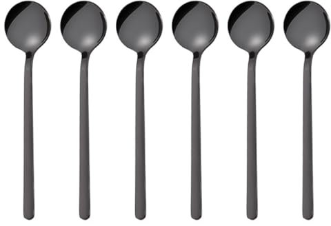 MAGICLULU Cuchara Medidora De Café Acero Inoxidable 6 Piezas Para Postres y Azúcar Mango Largo