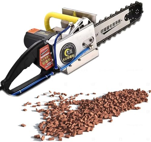 ylpddmm Sierra eléctrica para hormigón de 5800 W/6800 W, fresadora de Pared, sin Polvo, con Hoja de Diamante de 35 cm/48 cm,Fresa para muros,para Cortar Piedra, Hormigón, Granito,48CM