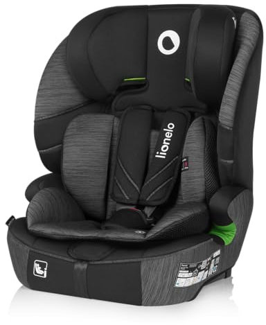 Lionelo LEVI FIX I-SIZE Kindersitz 76-150 cm bis zu 36 kg, Gruppe 1 2 3, Seitenschutz, 10 Grad Kopfstützenverstellung, ISOFIX und Top Tether Montage, R129 i-Size