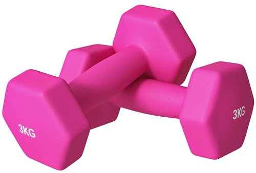 SPORTNOW Hantelset 2er Set Hanteln mit Gewichten aus Gusseisen kg | Kurzhanteln für Männer und Frauen, Dumbbell Set für Zuhause, Fitnessstudio, Krafttraining
