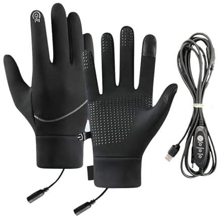 Gants chauffants électriques USB imperméables, gants chauffants pour hommes, mitaines avec température réglable pour course, chasse, pêche en plein air, travail, conduite, jardiniers âgés, ski
