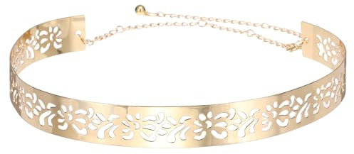 sourcing map Metal Waist Belts for Women, Adjustable Waist Chain Belt Body Link Chain Belt for Dresses, Skirt, Jeans