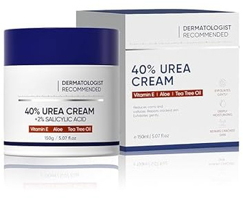 Sanfte 40% Urea-Creme | Dermatologisch getestet | Lindert Ekzeme & repariert trockene Haut | Für alle Hauttypen | 150 g