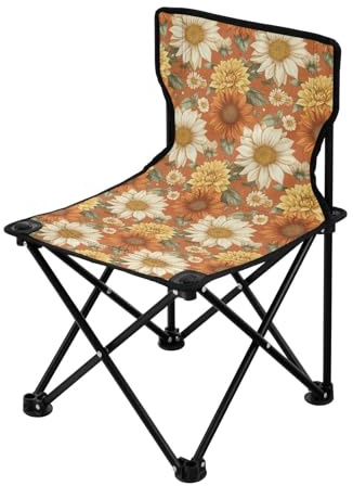 FRODOTGV Vårblommor solros Dahlia daglilja terrakotta hopfällbar campingstol ryggsäck stol bärväska ingår vandringsstolar backpacking för picknick picknick picknick