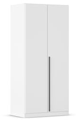 Rauch Möbelwerke Alba Drehtürenschrank – Kleiderschrank in Alpinweiß mit Flexibler Inneneinteilung, 91x197x56 cm, Made in Germany, stabil & langlebig
