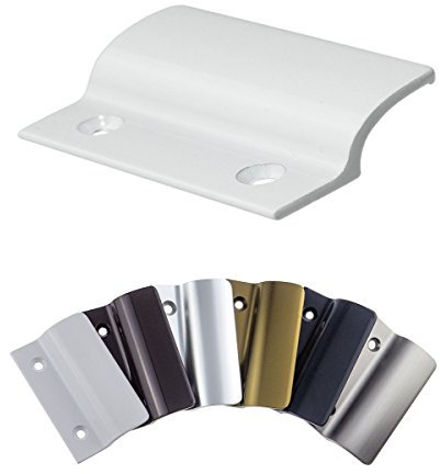 Balkongriff FH-Flach stabiler Ziehgriff aus Aluminium - Weiß RAL 9016 - Balkontürgriff