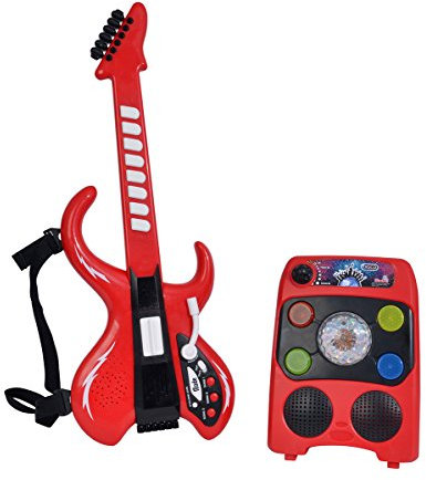 Simba 106834251 My Music World Disco Gitarre mit Verstärker Gitarre