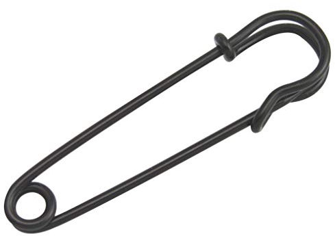 Wuuycoky Schwarz Sicherheitsnadel, Sicherheitsnadel, erhältlich in verschiedenen Größen Lenght:63 mm,Width:16mm,10 Pcs