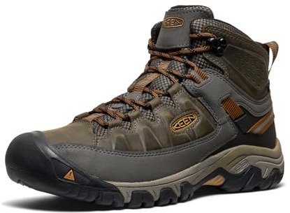 KEEN Herren Targhee 3 Mid Waterproof Wanderstiefel, Schwarzes Olive Goldbraun, 45 EU Weit