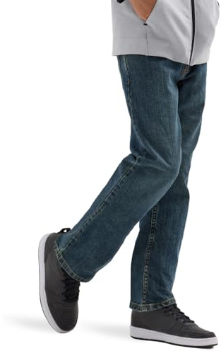 Wrangler Boys' Premium Flex Comfort Straight Fit Jeans - Regular, Slim, Husky (Sunkissed Denim Wash) (16 Husky)
